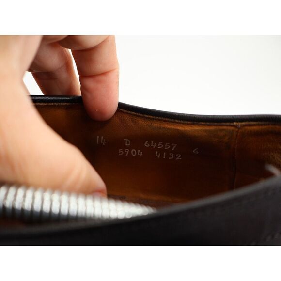 Allen Edmonds Hillcrest Leather Oxford Dress Shoes Men's 14 D Black Bicycle Toe - Picture 7 of 12